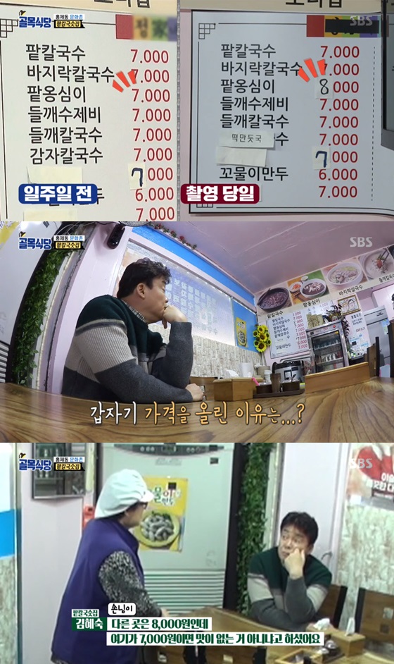 /사진=SBS 예능프로그램 '백종원의 골목식당' 방송화면 캡쳐