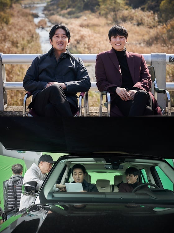 /사진=영화 '클로젯' 하정우, 김남길 비하인드 스틸