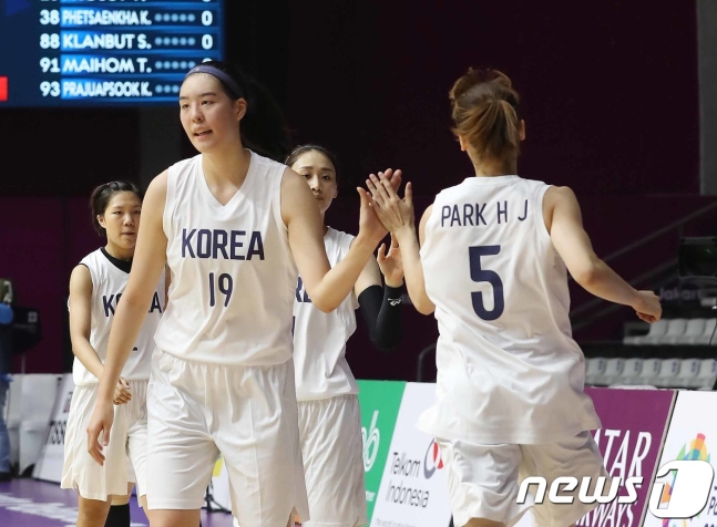 2018 자카르타 팔렘방 아시안게임에 나섰을 당시의 여자 농구 대표팀. /사진=뉴스1