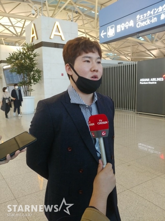 1월29일 미국으로 출국하는 NC 박민우. /사진=김동영기자