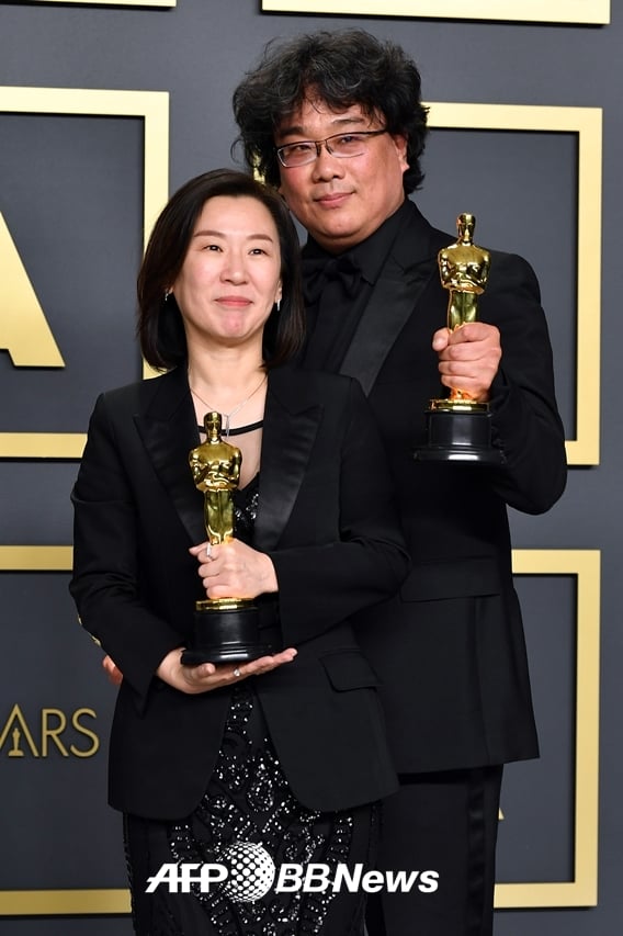곽신애 대표, 봉준호 감독 /사진=AFPBBNews뉴스1