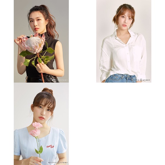(시계방향)이수민, 문수아, 타케우치 미유 /사진=미스틱루키즈 인스타그램