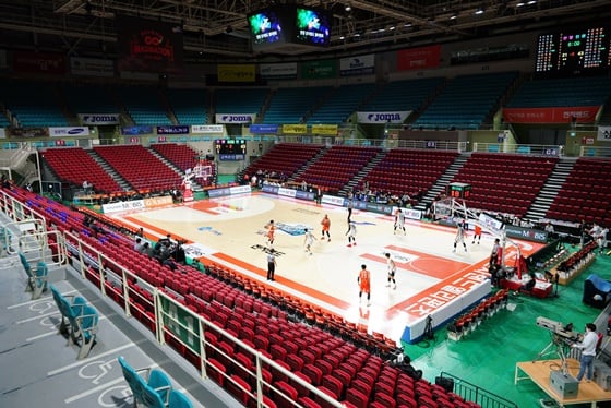 KBL 무관중 경기. /사진=KBL