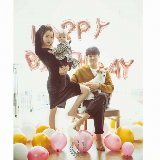 /사진=안소미 인스타그램 (안소미 딸 김로아 양 남편 김우혁 씨 반려견)