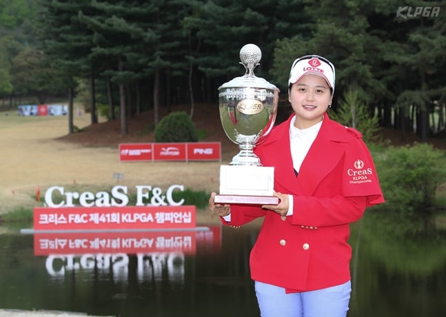 지난해 KLPGA 챔피언십 우승자 최혜진./사진=KLPGA