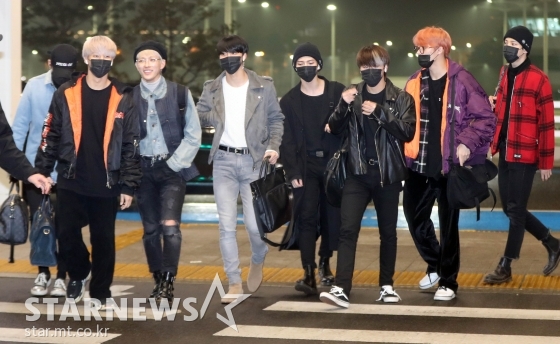 그룹 에이티즈 (ATEEZ) 김홍중, 박성화, 정윤호, 강여상, 최산, 송민기, 정우영, 최종호 / 사진=임성균 기자 tjdrbs23@