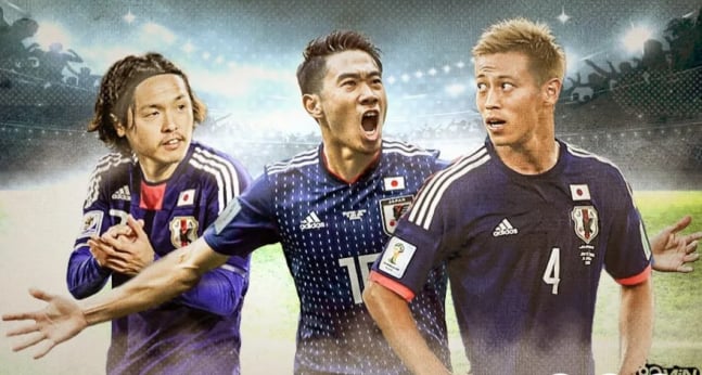 (왼쪽부터) 엔도, 카가와 신지, 혼다 케이스케. /사진=90min 캡처