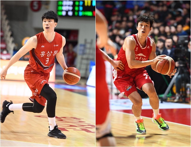 박형철(왼쪽)과 함준후. /사진=KBL 제공