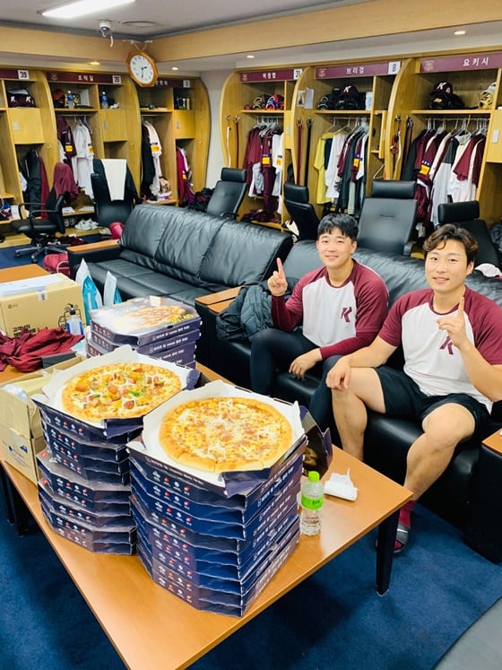 전병우(왼쪽)와 임규빈. /사진=키움 히어로즈 제공