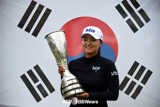 2019년 에비앙 챔피언십에서 우승을 차지했던 고진영./AFPBBNews=뉴스1