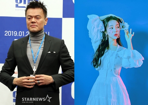 박진영 JYP 프로듀서(사진=스타뉴스)와 가수 백아연