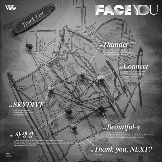 베리베리 미니 4집 'FACE YOU' 트랙리스트 /사진제공=젤리피쉬엔터테인먼트