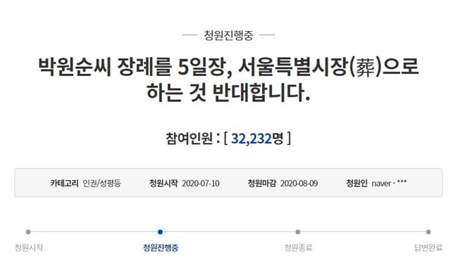 /사진=청와대 국민청원 게시판