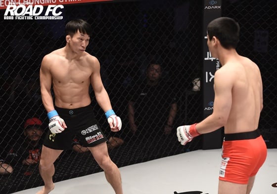 유재남(왼쪽). /사진=로드 FC 제공