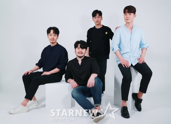 '팬텀싱어3' 우승 라 포엠 인터뷰(왼쪽부터 최성훈, 정민성, 박기훈, 유채훈) /사진=이동훈 기자