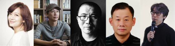 왼쪽부터 정수영 배우, 원동연 대표(심사위원장), 박석영 감독, 장민용 교수, 최용진 신부.