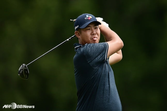 PGA 투어 WGC-페덱스 세인트 주드 인비테이셔널 최종 라운드에서 부진하며 시즌 첫 승에 실패한 안병훈. /AFPBBNews=뉴스1