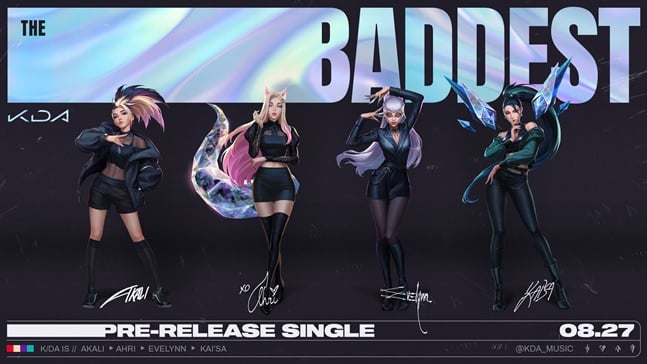 가상 그룹 'K/DA'가 컴백한다. /사진=라이엇 게임즈 제공
