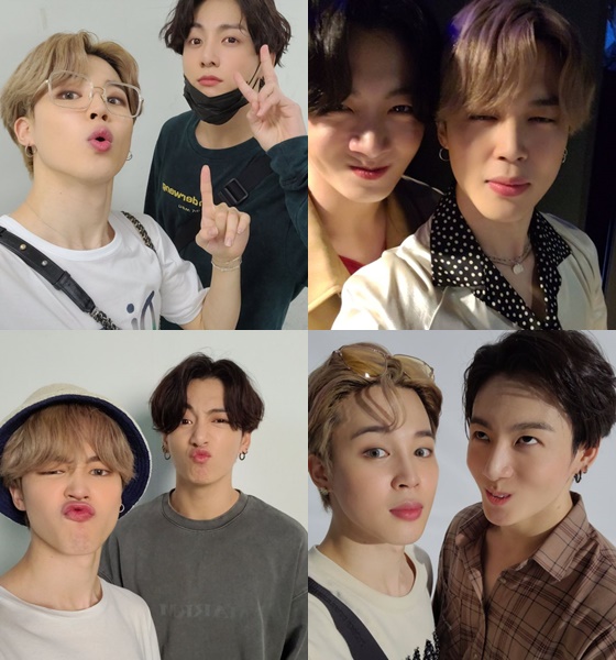 방탄소년단 지민과 정국 /사진=방탄소년단 공식 트위터 지민의 정국 생일 축하 트윗