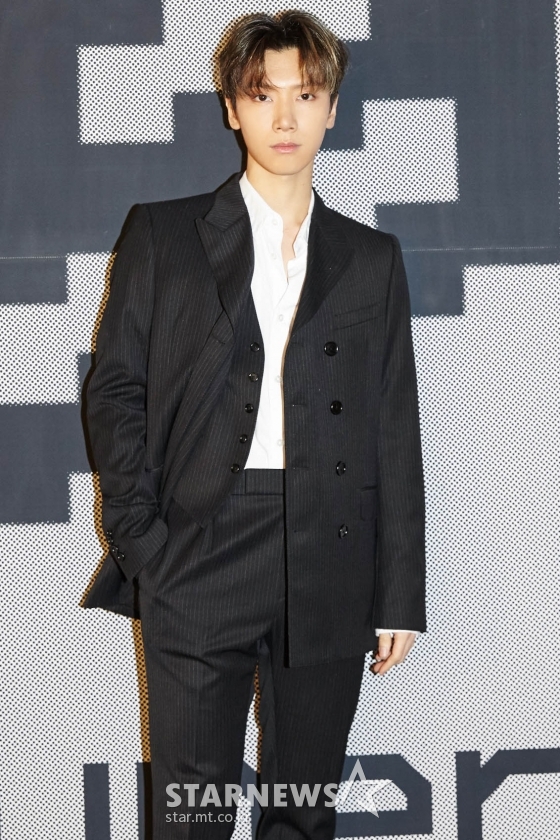 그룹 SuperM 텐이 25일 오전 온라인으로 진행된 SuperM 정규 1집 'Super One' 글로벌 기자간담회에 참석해 포즈를 취하고 있다. /사진제공=SM엔터테인먼트