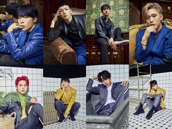 (왼쪽 상단부터 시계방향) O.V, 현호, 정승, 찬영, 현오, 민혁, 딜란, 현욱 /사진제공=아이그랜드코리아(AI GRAND Korea)