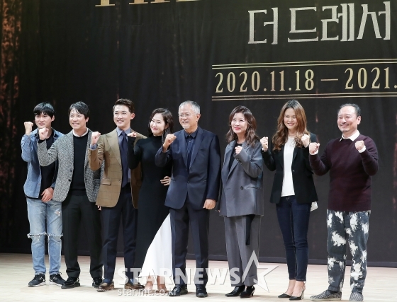배우 임영우, 오만석, 안재욱, 배해선, 송승환, 정재은, 이주원, 송영재(왼쪽부터) /사진=김창현 기자