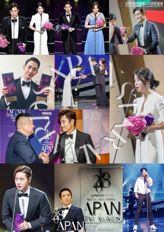 APANAWARDS 역대 수상자 / 사진제공=한국연예매니지먼트협회