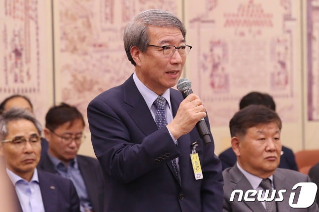 2018년 국정감사 당시 정운찬 총재. /사진=뉴스1