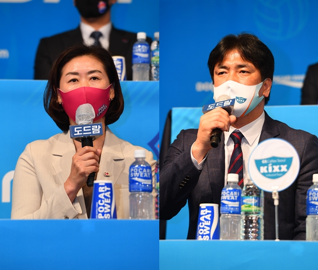 흥국생명 박미희 감독-GS 차상현 감독(오른쪽)./사진=KOVO