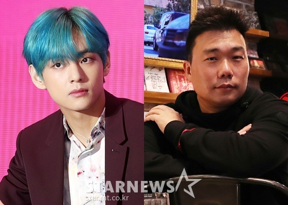 방탄소년단 뷔(BTS V)와 쟈니브로스 김준홍 감독 /사진=스타뉴스