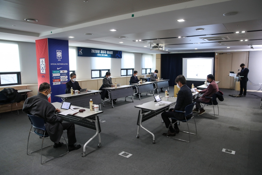 제8차 이사회 모습. /사진=한국프로축구연맹 제공