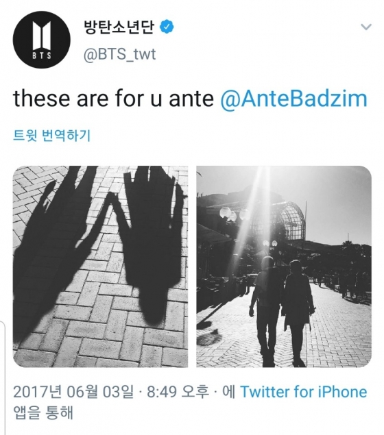 뷔가 앙뜨 바짐에서 보낸 시드니 사진