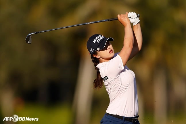 LPGA 투어 CME그룹 투어 챔피언십 3라운드 단독 선두에 오른 김세영. /AFPBBNews=뉴스1