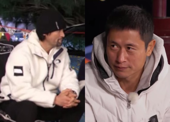 21년 만에 '한만두' 스토리를 꺼낸 박찬호와 이를 듣고 있는 이영표 /사진='축구야구말구'