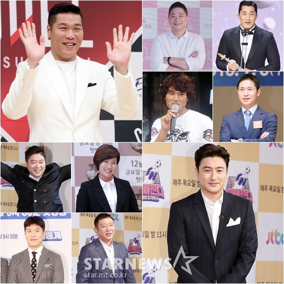 서장훈(왼쪽위부터 시계방향)과 현주엽, 김동현, 이영표, 박찬호, 안정환, 허재, 김병현, 양준혁, 박세리 /사진=스타뉴스