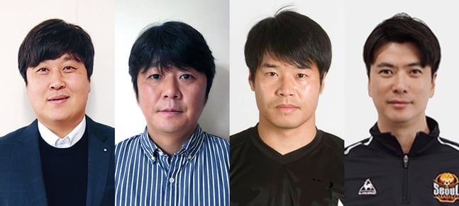유경렬 조성용 최현 황지환 코치가 FC서울에 합류했다.(왼쪽부터)/사진=FC서울