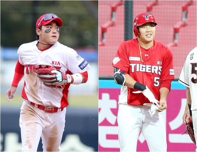 김태진(왼쪽)과 류지혁. /사진=KIA 타이거즈 제공