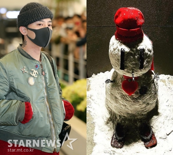 지드래곤(GD)가 자신의 공식 SNS에 눈사람을 공개해 글로벌 팬들의 관심을 집중시키고 있다. / 사진=지드래곤=스타뉴스 임성균 기자 , 눈사람=지드래곤 공식 SNS