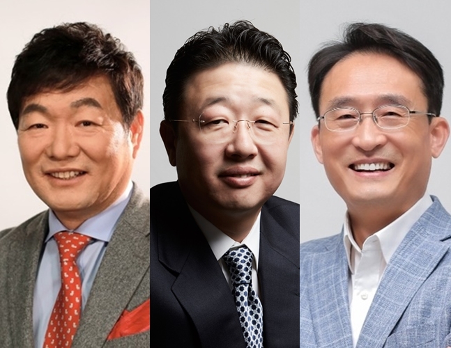 대한야구소프트볼협회장에 출마한 이순철, 이종훈, 나진균 후보(왼쪽부터 기호 순)./사진=각 후보자들 선거 캠프 제공