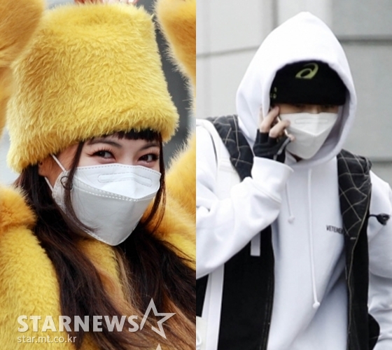 공개 연인인 가수 현아(왼쪽)와 던 / 사진= 임성균 기자 tjdrbs23@ (여의도 KBS 별관)