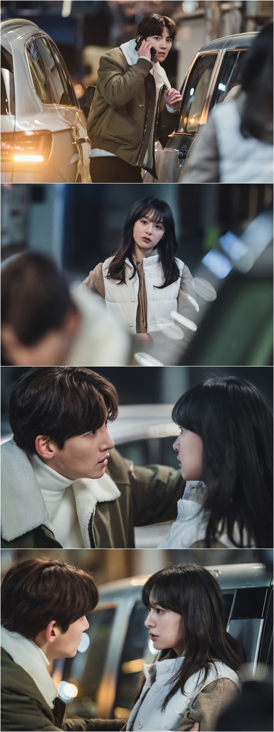 카카오TV 오리지널 드라마 '도시남녀의 사랑법'에서 지창욱, 김지원이 재회한 모습./사진제공=카카오M