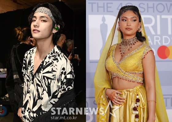 방탄소년단 뷔(BTS V)와 조이 크룩스(Joy Crookes) /AFPBBNews=뉴스1=스타뉴스