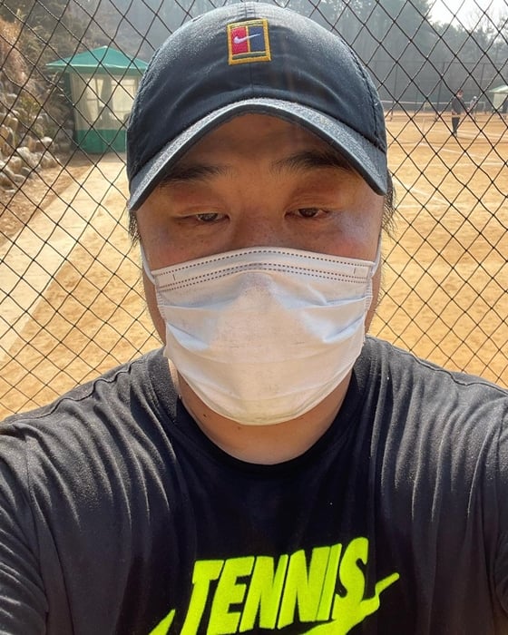 개그맨 강재준이 운동 후 인증 사진을 공개했다./사진=강재준 인스타그램