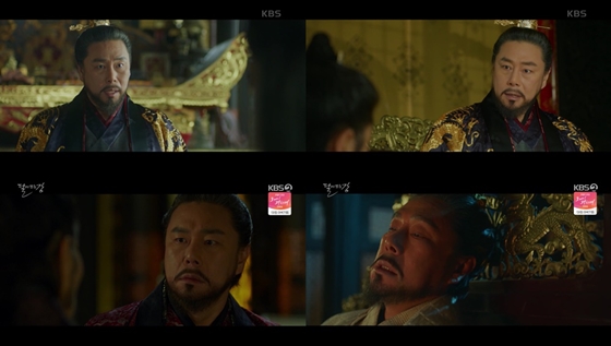 KBS 2TV 월화드라마 '달이 뜨는 강'에서 김법래가 김소현을 지키기 위해 굴복했다./사진=KBS 2TV 월화드라마 '달이 뜨는 강' 방송 화면 캡처