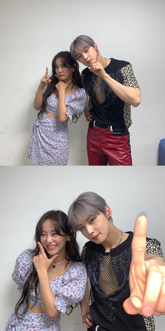 김세정, 차은우 /사진=김세정 인스타그램