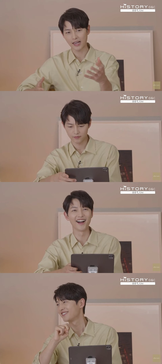 송중기 /사진='송중기, Live' 방송화면 캡처