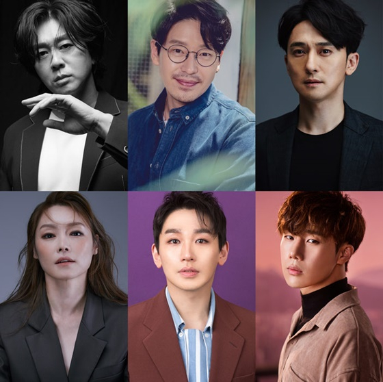 윤도현, 엄기준, 강필석, 차지연, 김호영, 김성규 /사진제공=디컴퍼니, 싸이더스, 씨제스, CJ ENM