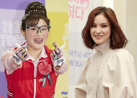 둘째이모 김다비(김신영), 거미가 KBS 2TV '컴백홈'의 마지막 게스트로 나섰다./사진=스타뉴스