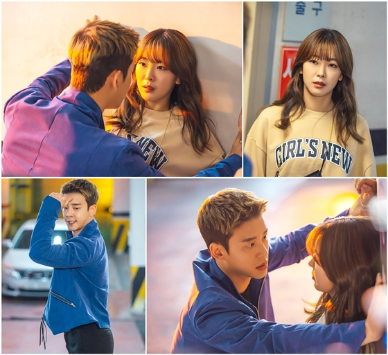 KBS 2TV 주말드라마 '오케이 광자매'에서 고원희, 설정환이 '벽 밀치기' 현장이 공개됐다./사진제공=KBS 2TV 주말드라마 '오케이 광자매'