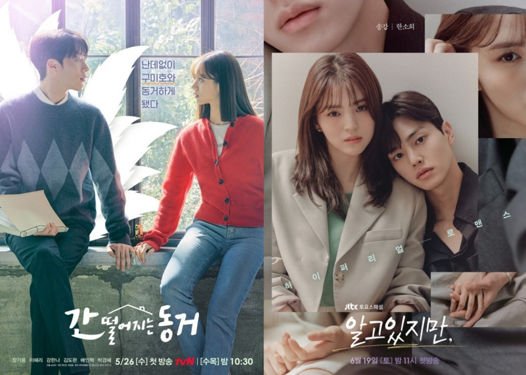 '간 떨어지는 동거', '알고있지만'(왼쪽부터) /사진제공=tvN, JTBC
